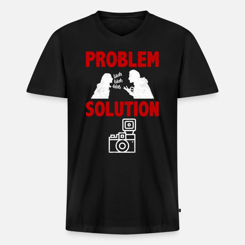 Lomography Photography Camera Problem Solution - Männer Premium Bio T-Shirt mit V-Ausschnitt - Schwarz