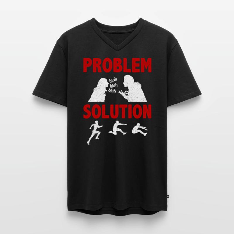 Long Jumping Jumper Broad Jump Problem Solution Männer Premium Bio T-Shirt mit V-Ausschnitt
