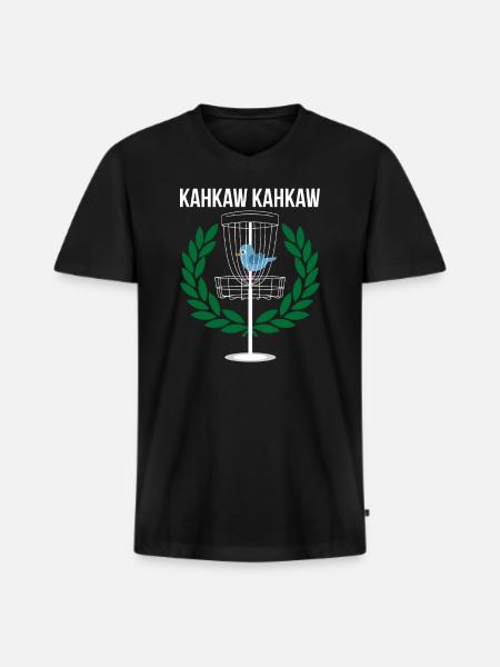 Disc Golf Birdie - Men's Premium Organic T-shirt with V-neck - black