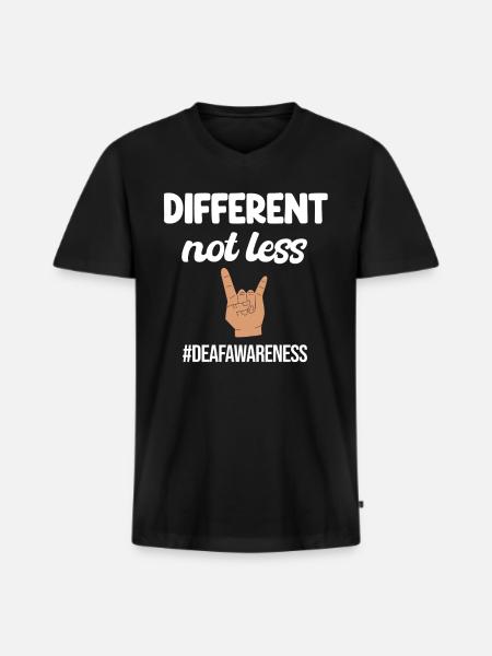Different, no less fun - Men's Premium Organic T-shirt with V-neck - black
