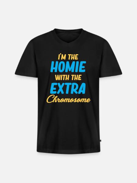 J'en suis conscient - T-shirt encolure en V Premium bio Homme - noir