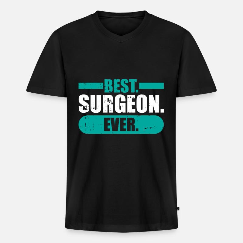 Chirurg - Männer Premium Bio T-Shirt mit V-Ausschnitt - Schwarz
