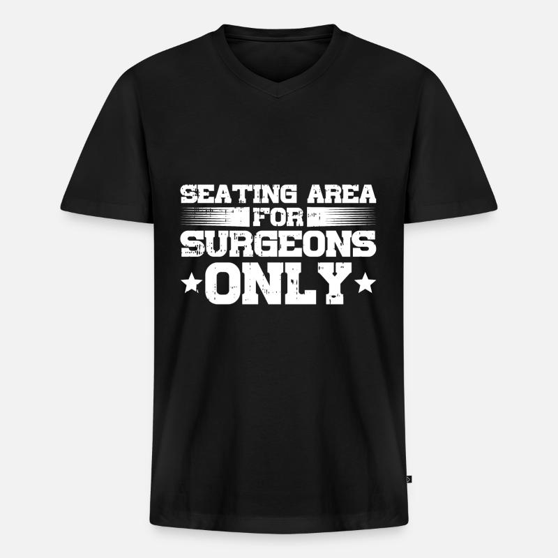 Chirurg - Männer Premium Bio T-Shirt mit V-Ausschnitt - Schwarz