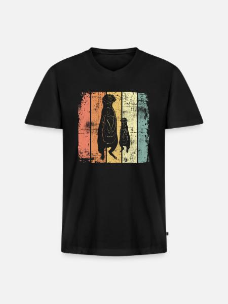 suricates - T-shirt encolure en V Premium bio Homme - noir