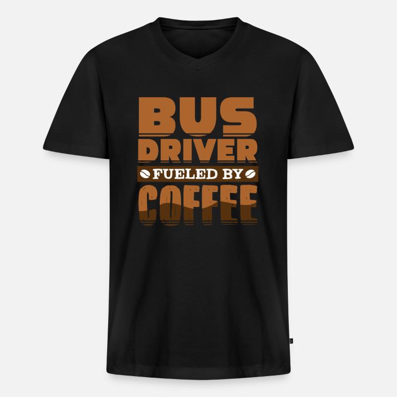 Busfahrer - Männer Premium Bio T-Shirt mit V-Ausschnitt - Schwarz