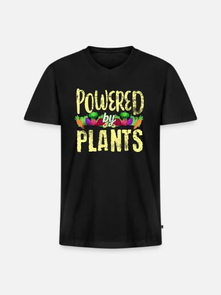 Vegan Sports - Men's Premium Organic T-shirt with V-neck - black