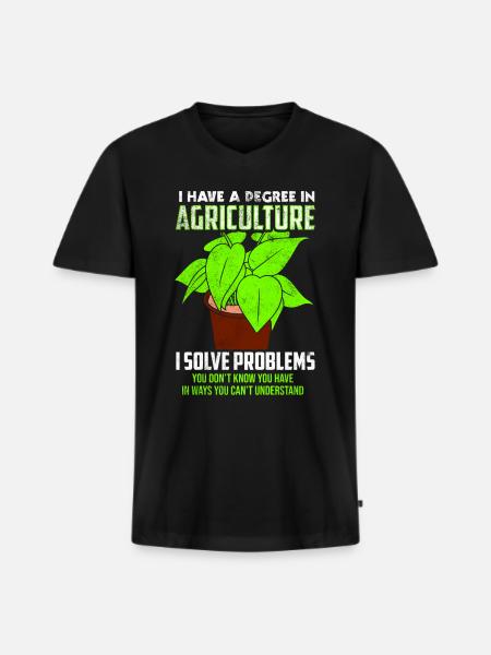 Agricultural sciences - Men's Premium Organic T-shirt with V-neck - black