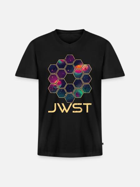 Télescope spatial James Webb - T-shirt encolure en V Premium bio Homme - noir