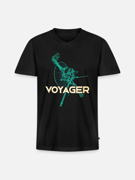 Voyager Space Probe - Men's Premium Organic T-shirt with V-neck - black