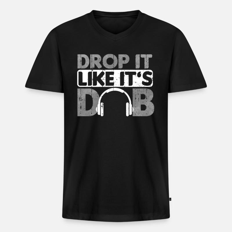 Dubstep - Männer Premium Bio T-Shirt mit V-Ausschnitt - Schwarz