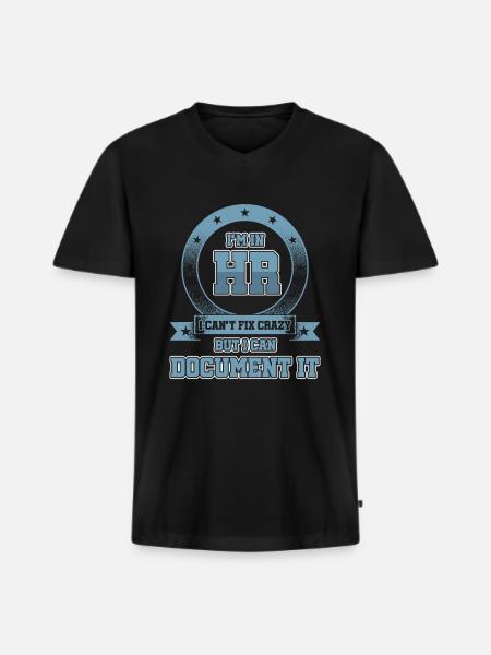 Human Resource Manager Employees Management - Men's Premium Organic T-shirt with V-neck - black