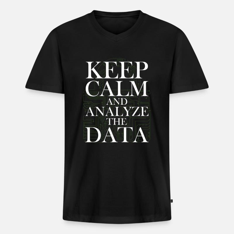 Programming Decipher Programmer Computer - Men's Premium Organic T-shirt with V-neck - black