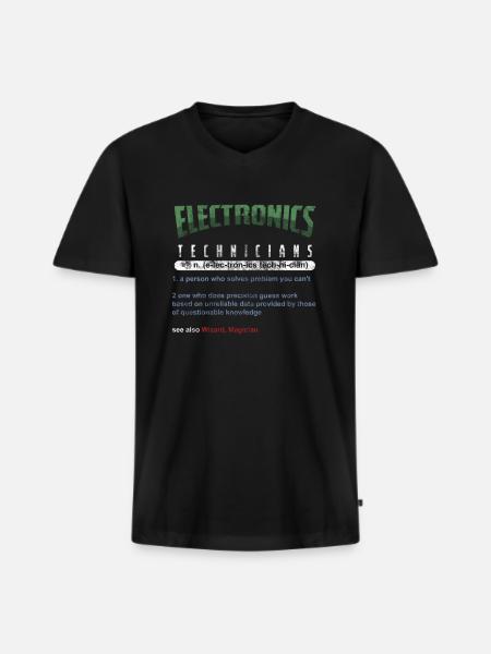 Electronics Technicians Technical Gift - Men's Premium Organic T-shirt with V-neck - black