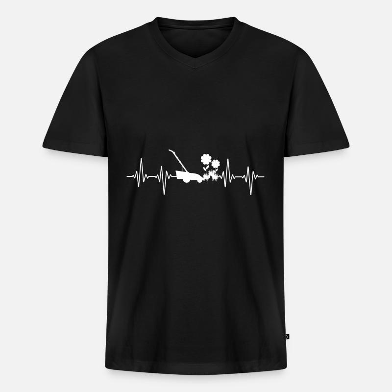 Gärtner - Männer Premium Bio T-Shirt mit V-Ausschnitt - Schwarz