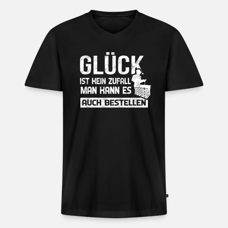 Schornsteinfeger - Männer Premium Bio T-Shirt mit V-Ausschnitt - Schwarz
