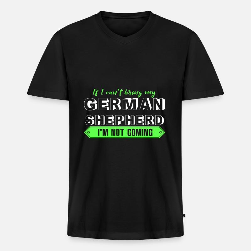 Deutscher Schäferhund - Männer Premium Bio T-Shirt mit V-Ausschnitt - Schwarz