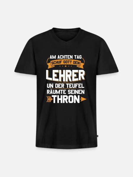 Lehrer - Männer Premium Bio T-Shirt mit V-Ausschnitt - Schwarz
