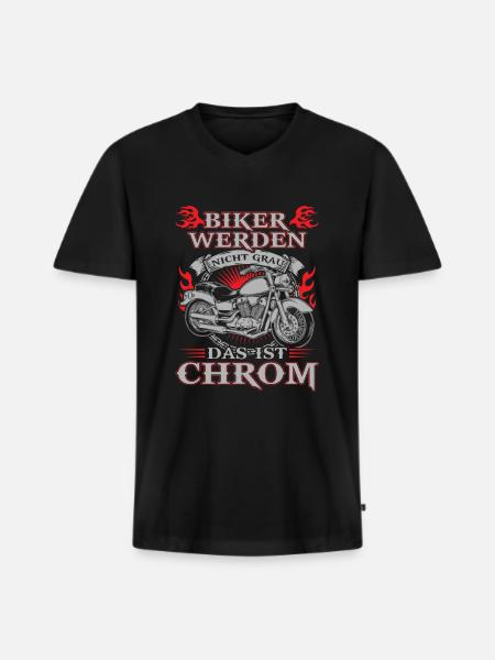 Motorcycle - Men's Premium Organic T-shirt with V-neck - black