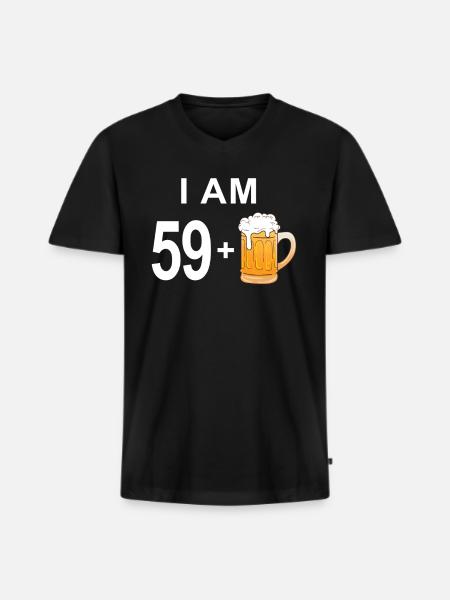 60th birthday - Men's Premium Organic T-shirt with V-neck - black