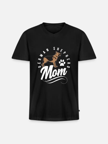 German shepherd dog - Men's Premium Organic T-shirt with V-neck - black