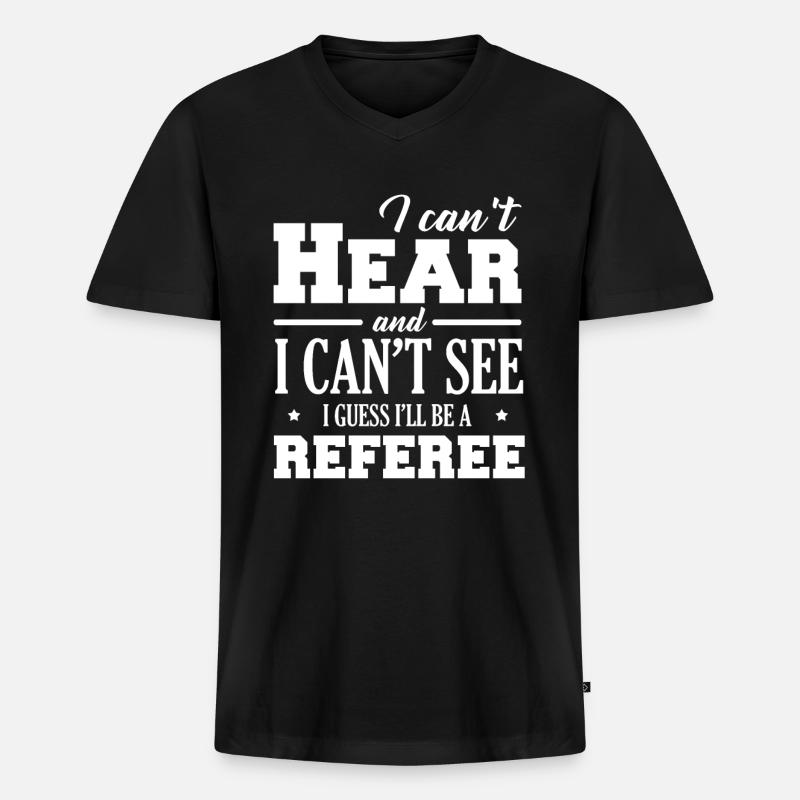 Schiedsrichter - Männer Premium Bio T-Shirt mit V-Ausschnitt - Schwarz