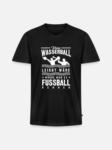 Wasserball - Männer Premium Bio T-Shirt mit V-Ausschnitt - Schwarz