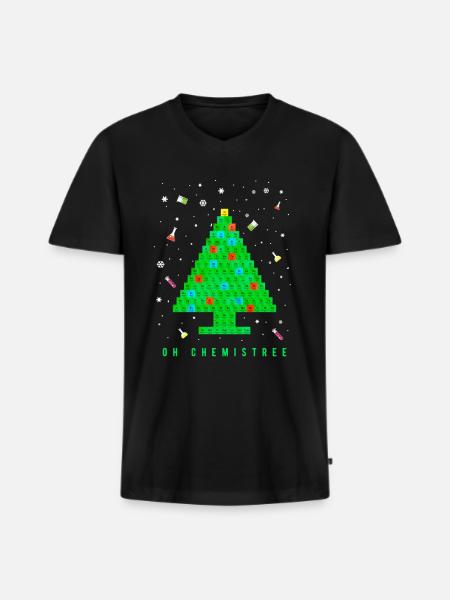 chemistry - Men's Premium Organic T-shirt with V-neck - black