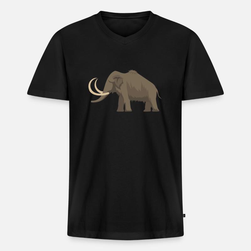 Mammut - Männer Premium Bio T-Shirt mit V-Ausschnitt - Schwarz
