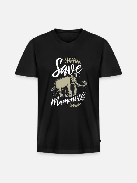 mammoth - Men's Premium Organic T-shirt with V-neck - black
