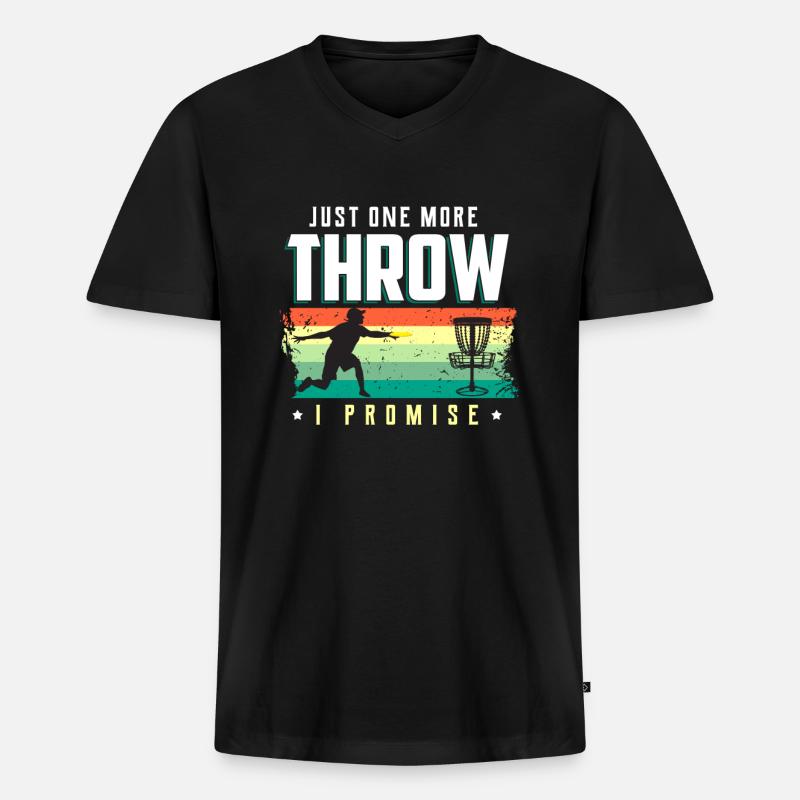 Frisbee - Männer Premium Bio T-Shirt mit V-Ausschnitt - Schwarz