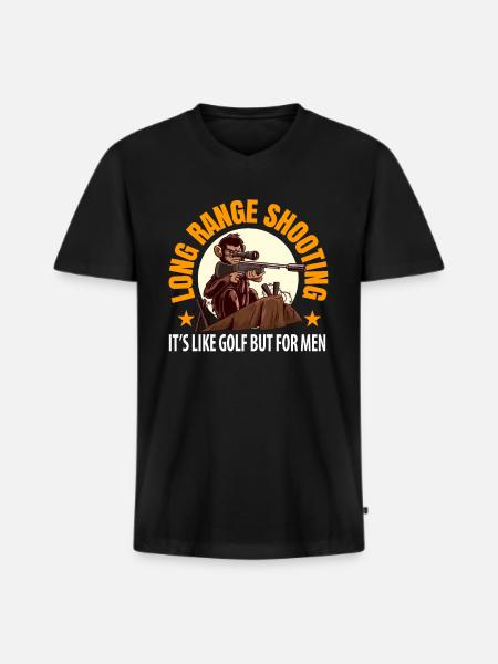 Sniper Monkey Gift. - Men's Premium Organic T-shirt with V-neck - black