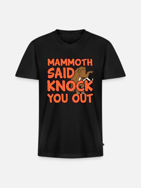 Mammoth - Men's Premium Organic T-shirt with V-neck - black