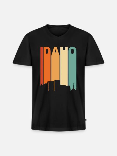 Idaho - Men's Premium Organic T-shirt with V-neck - black