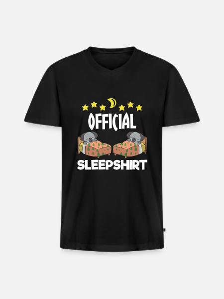 Nice Sleeping Koala Gift - Men's Premium Organic T-shirt with V-neck - black