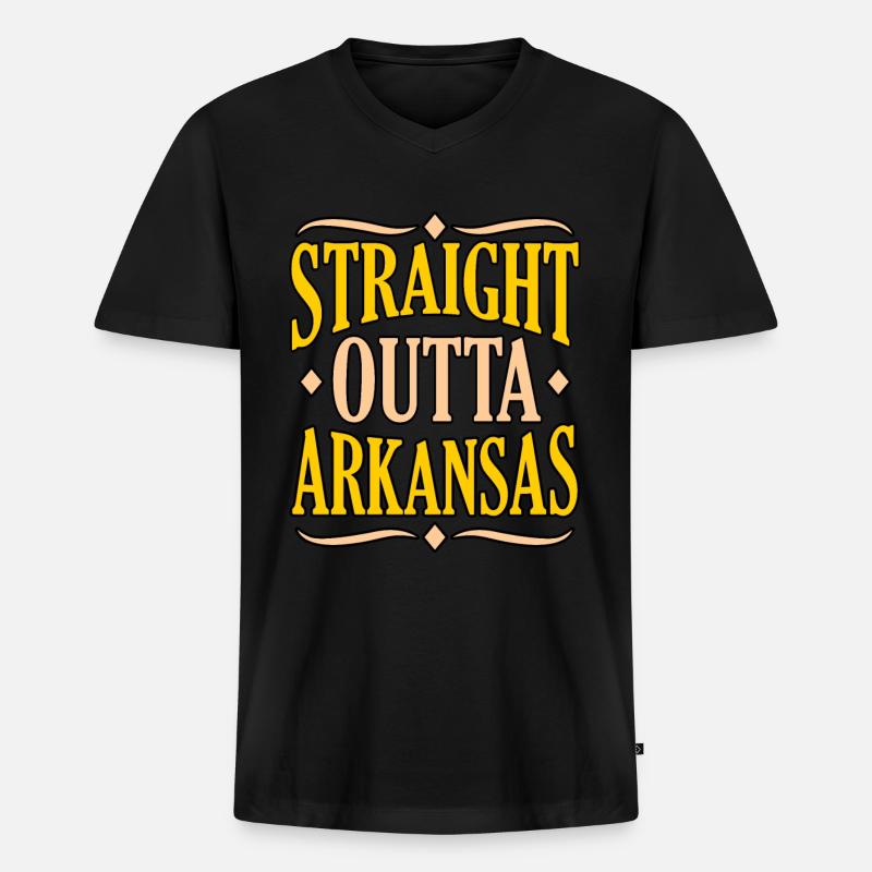 Direkt Aus Arkansas Geschenk - Männer Premium Bio T-Shirt mit V-Ausschnitt - Schwarz