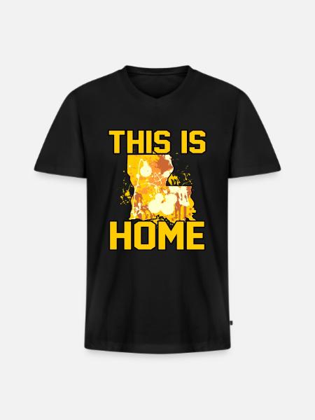 Home Louisiana Gift - Men's Premium Organic T-shirt with V-neck - black