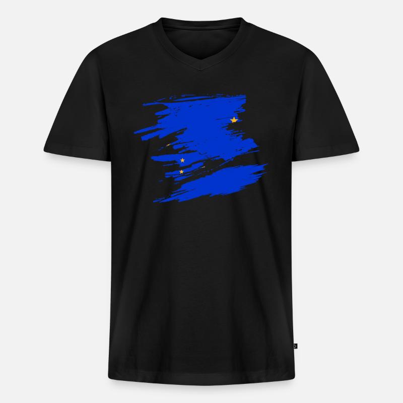Alaska-zuhause-stolz-geschenk - Männer Premium Bio T-Shirt mit V-Ausschnitt - Schwarz
