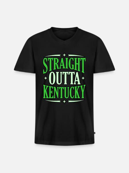 Visit to Kentucky Gift - Men's Premium Organic T-shirt with V-neck - black