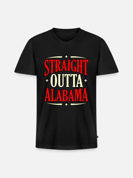 Traveller Alabama gift - Men's Premium Organic T-shirt with V-neck - black