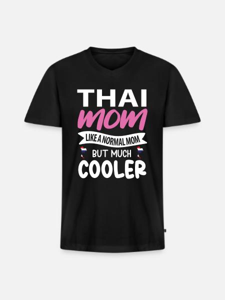 Thailand - Männer Premium Bio T-Shirt mit V-Ausschnitt - Schwarz