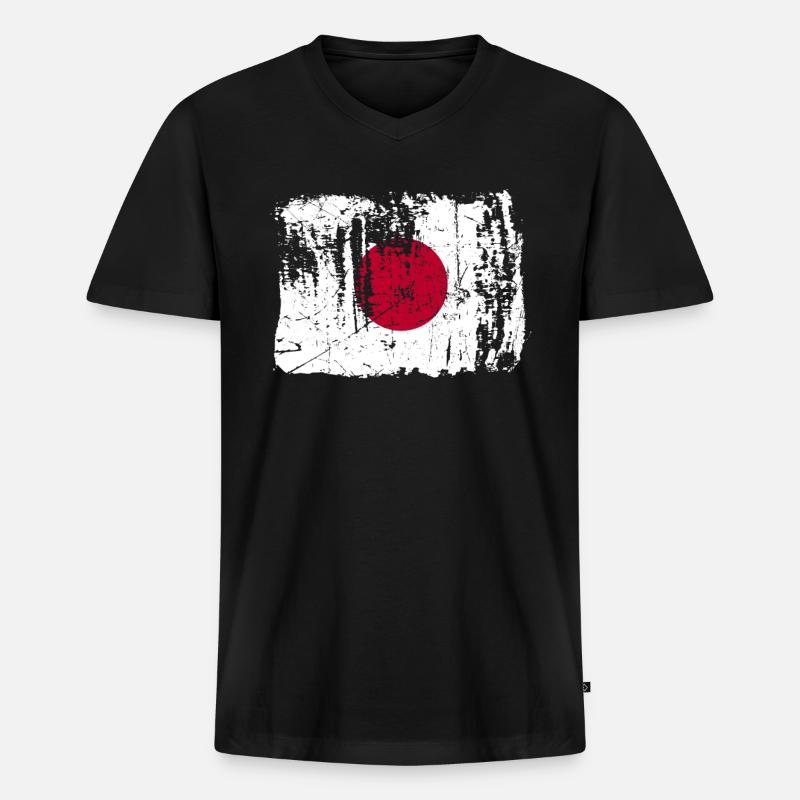 Japan-stolz-geschenk - Männer Premium Bio T-Shirt mit V-Ausschnitt - Schwarz