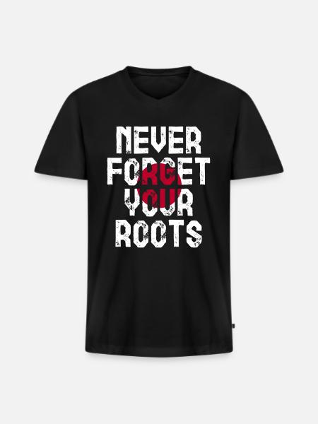 Roots Japan Gift - Men's Premium Organic T-shirt with V-neck - black