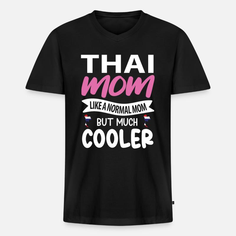 Thailändisches Mama geschenk - Männer Premium Bio T-Shirt mit V-Ausschnitt - Schwarz