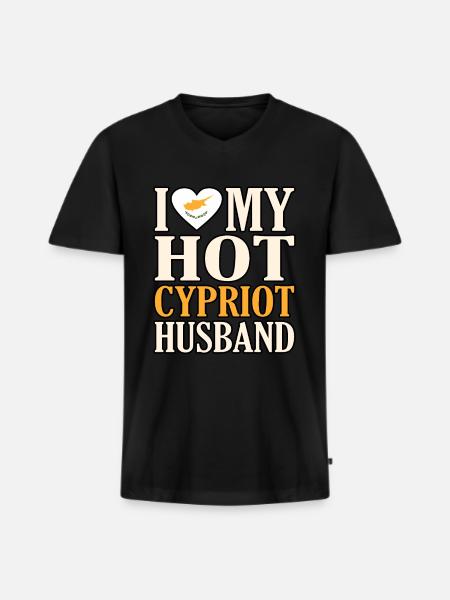Chypre - T-shirt encolure en V Premium bio Homme - noir