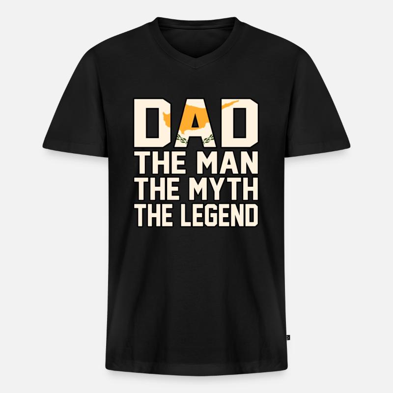 Zypern - Männer Premium Bio T-Shirt mit V-Ausschnitt - Schwarz