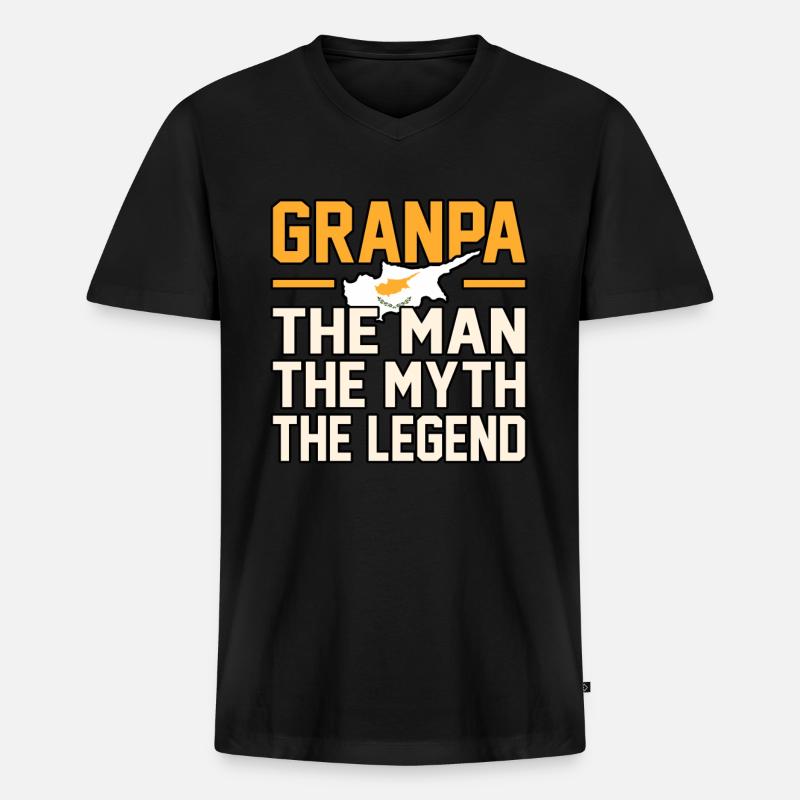 Zypern - Männer Premium Bio T-Shirt mit V-Ausschnitt - Schwarz