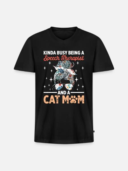 Sprachtherapeut Logopäde Geschenk - Männer Premium Bio T-Shirt mit V-Ausschnitt - Schwarz
