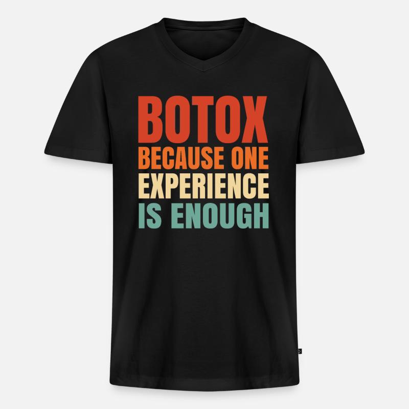 Botox - Männer Premium Bio T-Shirt mit V-Ausschnitt - Schwarz