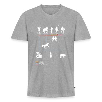 Loki Family Tree Norse Mythology Vikings - Men's Premium Organic T-shirt with V-neck - heather grey - Front