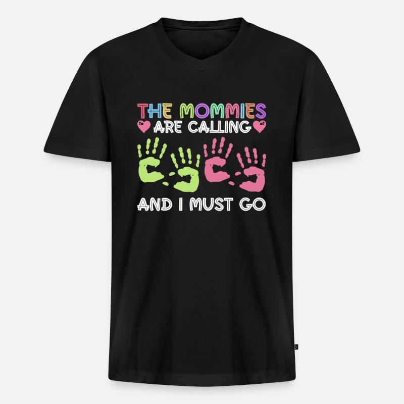 Kinder Krankenschwester Säugling Pädiatrie - Männer Premium Bio T-Shirt mit V-Ausschnitt - Schwarz